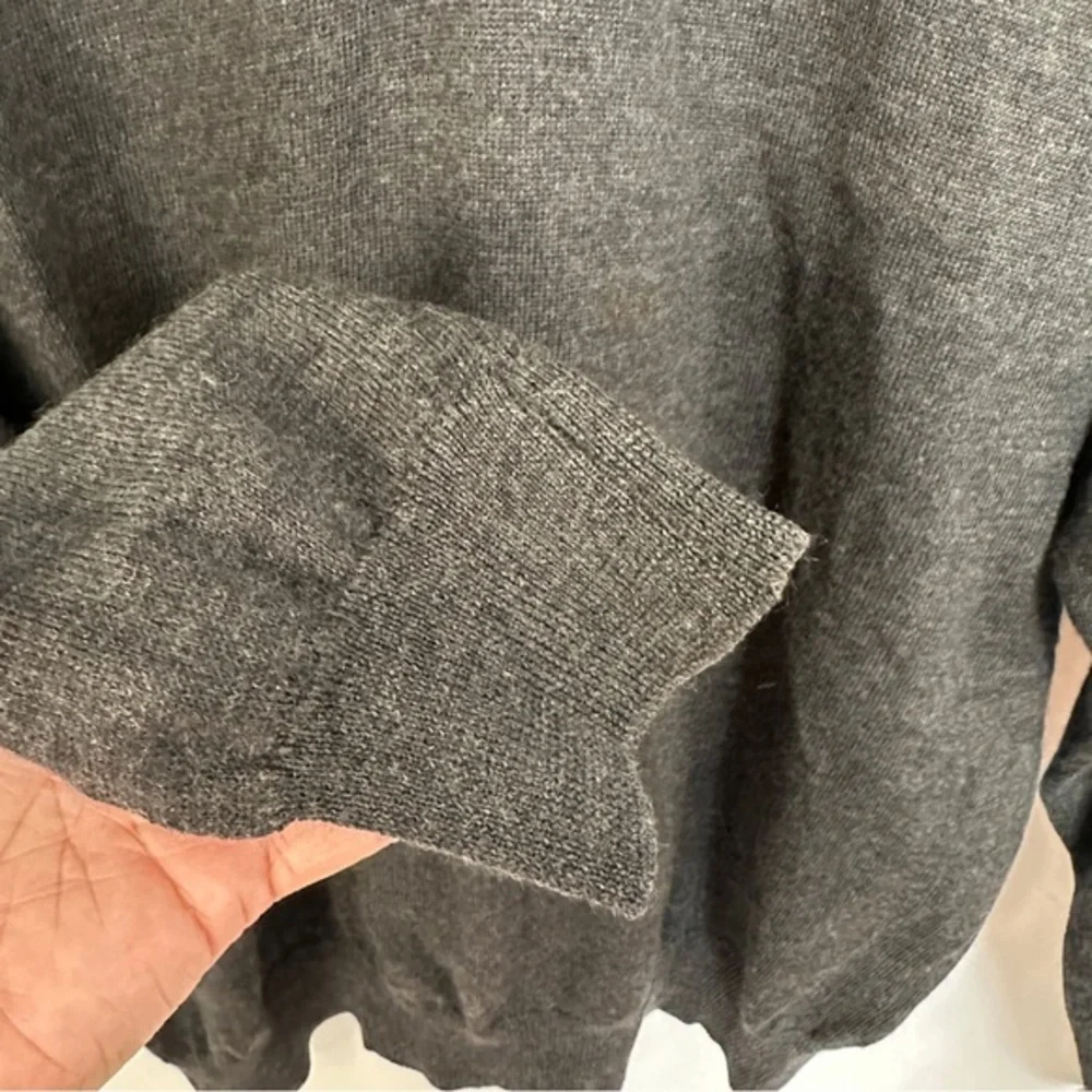Bridges Sweater Mens XL 100% Fine Merino Wool‎ Made In Italy Collared Black